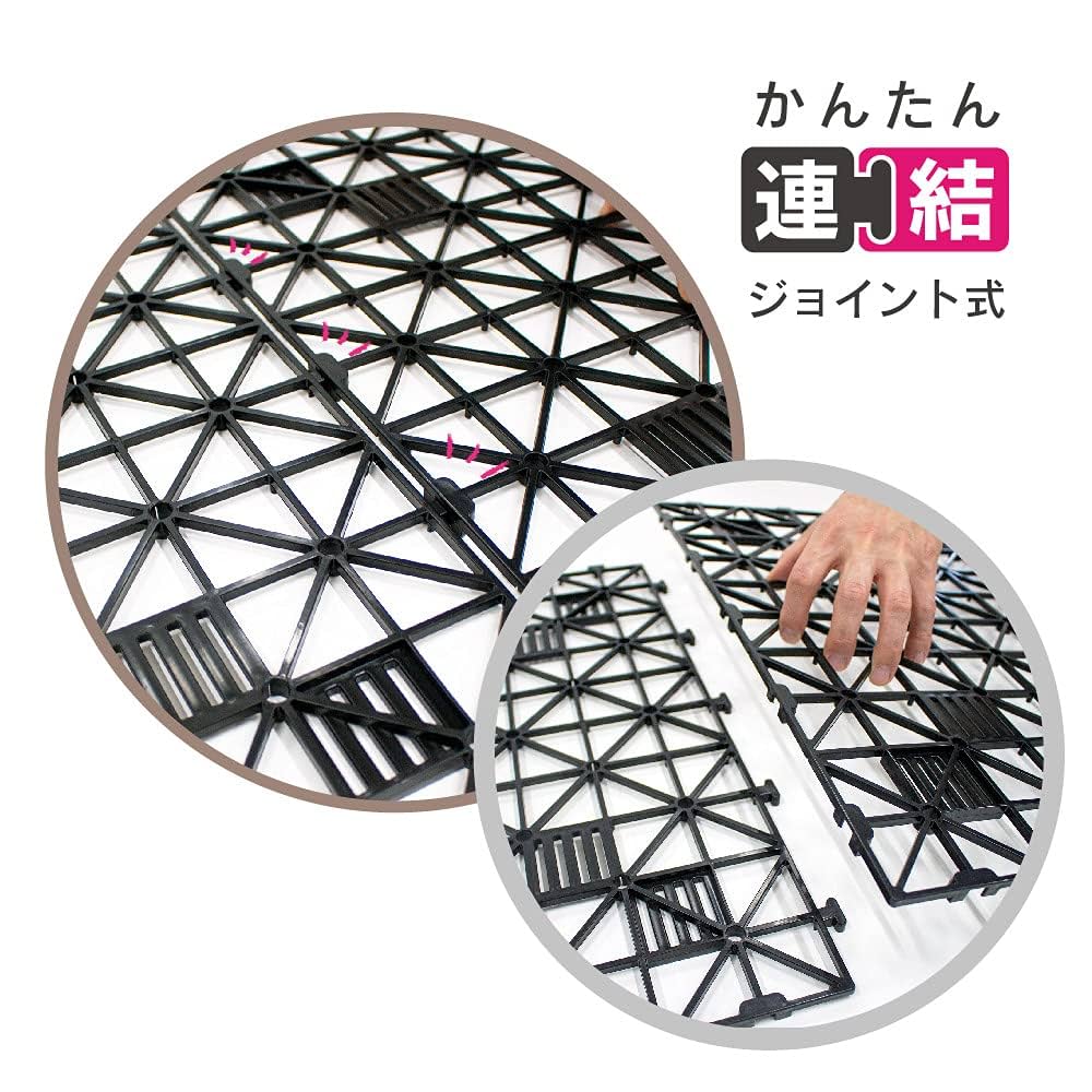 人工芝 エアスルーパネル　50cm×50cm 20枚入り (おまけ8枚）計28枚 DAIM daim 人工芝 下敷き 水はけマット エアスルー パネル 50cm